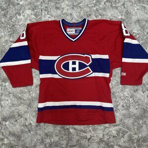 CCM Montreal Canadiens Jersey #8 Mike Komisarek Size Small Red Blue White